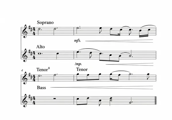 Musical staves showing common clefs and vocal ranges.
