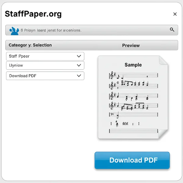 مثال لقطة شاشة لزر تنزيل PDF من StaffPaper.org